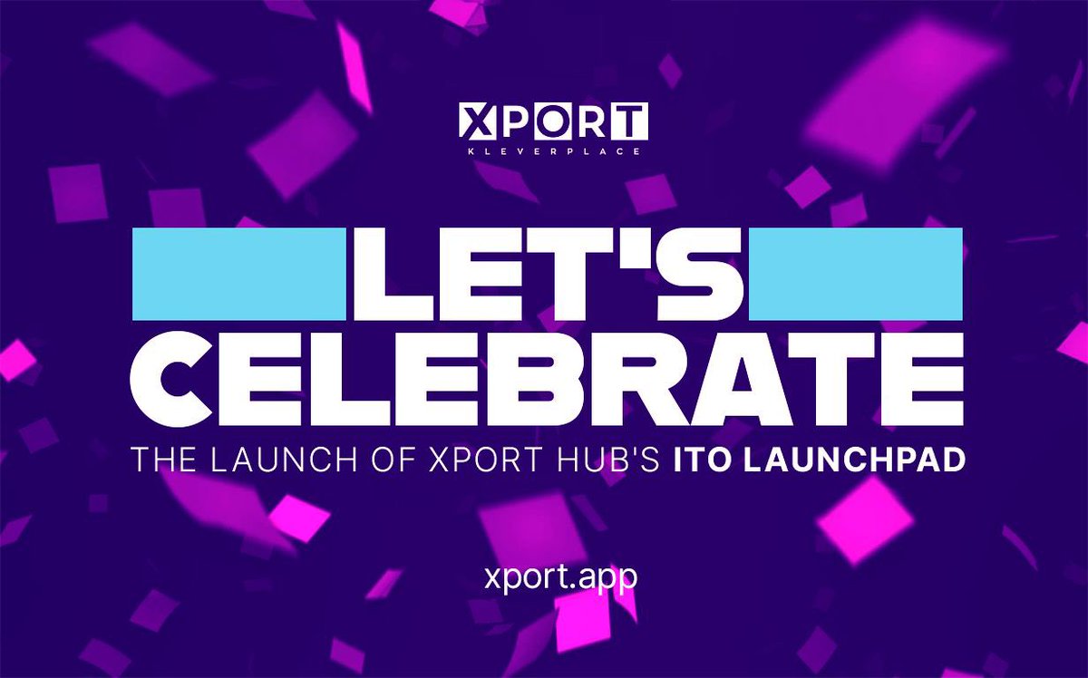 xportapp's tweet photo. 🎉 Let's celebrate the upcoming launch of #XPortHub ITO Launchpad! 🚀 We're dividing 10,000 $KLV among 5 lucky winners!

To enter:
1️⃣ Like and retweet this post
2️⃣ Follow @Xportapp
3️⃣ Tag 3 friends

Also, extra prizes for the top 3 posts mentioning us in their own posts, including 500 $XPORT each.

Don't miss out on the chance to win! 🎁