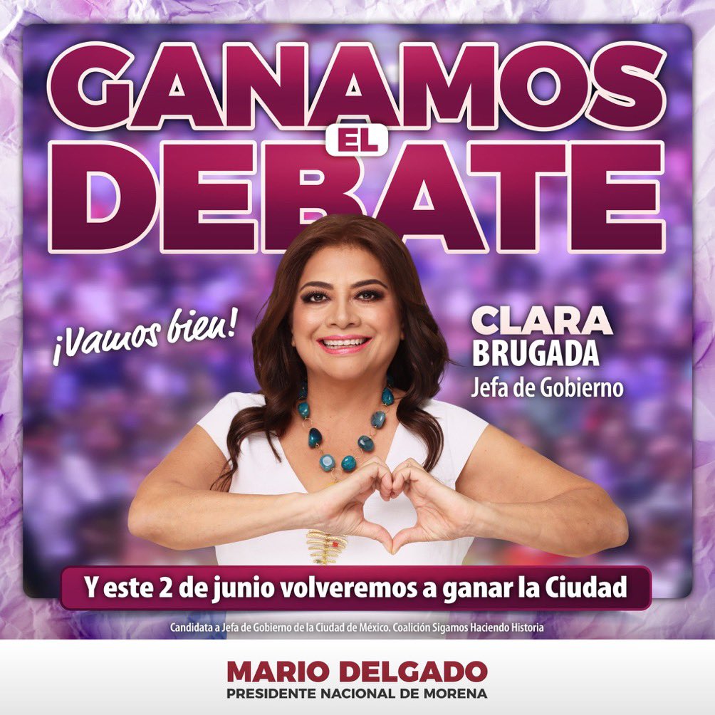 Paty_OrtizC's tweet photo. @ClaraBrugadaM ¡Lo volvió a hacer! ¡Ganó el Debate!
Con propuestas reales, hoy habló la experiencia y honestidad.
Se expusieron las #tajadas y las #Mentiras.
Con todo con nuestra próxima #JefaDeGobierno 🫶🏽
#ConClaraGanamos
#LaJefaEsClara
#ClaraJefaDeGobierno https://t.co/H6xziZlDgv