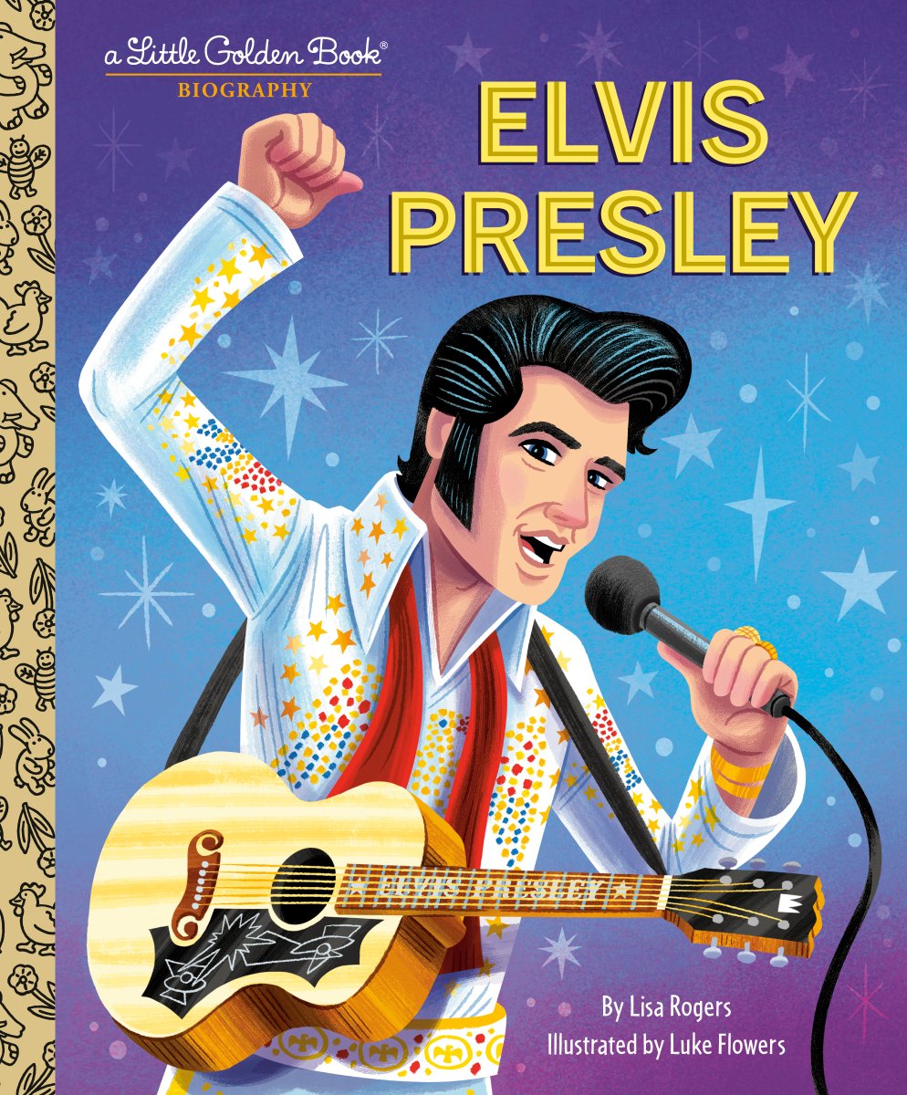 @theartofadriane Elvis Presley: A Little Golden Book Biography, illus by @lafcreative comes out  September 3! #LittleGoldenBook #ElvisPresley @randomhousekids