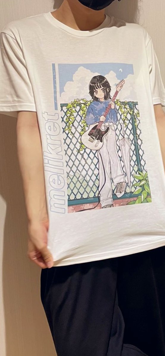 🐏- online store info -🐏 甘春わすれ（@2587sins ）さん デザインオリジナルTシャツ 『ギター女子と木漏れ日』 大好評につき売切の状態でしたが、この度オンラインストアにて再販開始いたしました✨ 是非お買い求めください！◎ melikret.official.ec #メリクレット