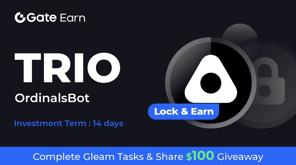 🔥 50 ($100) $TRIO GIVEAWAY!  
🌐 Participate now: gleam.io/VTIT2/gateearn…

🟢 Follow @GateEarn & @ordinalsbot
🟢 RT and Like this post
🟢 Join our TG: t.me/gateio_GateEar…
🟢 🔐 HODL $TRIO: gate.io/hodl?pid=2409
➡️ Details: gate.io/article/36046

#GateEarn #Giveaway $btc