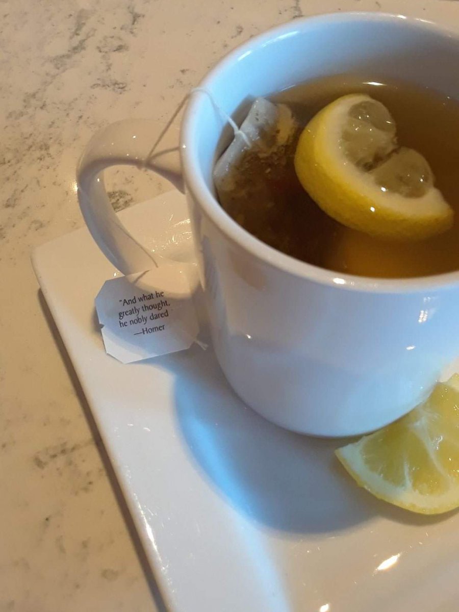 Late night cuppa of hot Earl Grey tea 🍵 with lemon 🍋 and honey 🍯.  
#NationalTeaDay
