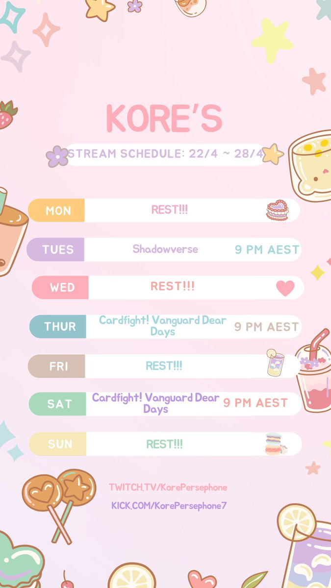 kor_epersephone's tweet photo. Hallo, hallo! Is that a schedule I see? Anywayssssss, I'm trying to head back to a semi regular streaming schedule! Alsoooo, is anyone else excited for the Festival booster set being available on Dear Days starting on the 25th? 

#stream #Schedule #Vtuber https://t.co/sRvAtZadVs