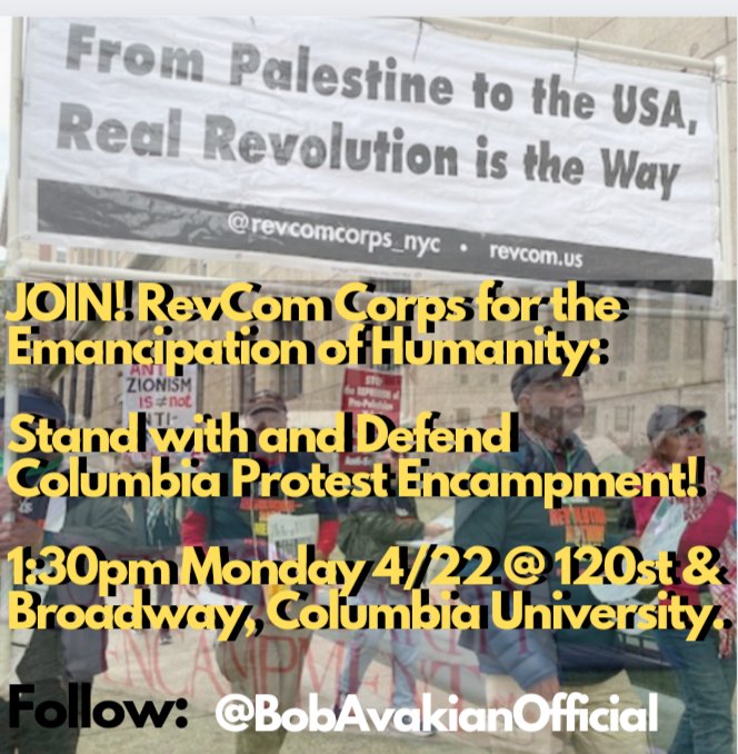 At the same time as we stand together to demand justice, there should be vigorous discussion and debate over WHY these things are happening and WHAT must be done to stop them. @BobAvakianOfficial No.17 #ColumbiaUniversity #StandWithAndDefendColumbiaStudents