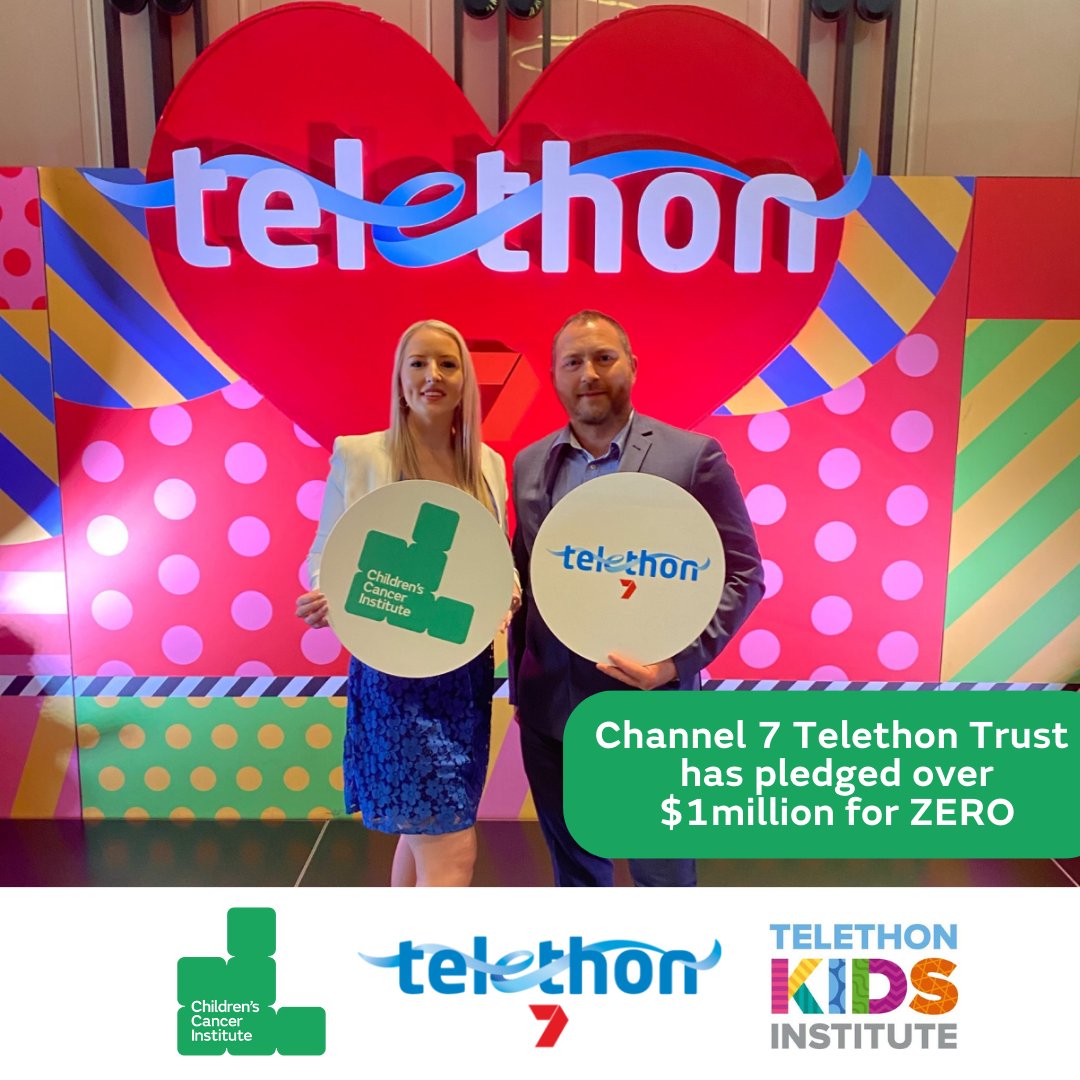 @KidsCancerInst are proud to be a @Telethon7 Beneficiary in 2024. The Channel 7 Telethon Trust have now pledged over $1million to fund our crucial ZERO program for the children of W.A. Thank you @Telethon7, we're so grateful for your support #CuringChildhoodCancer #Telethon7
