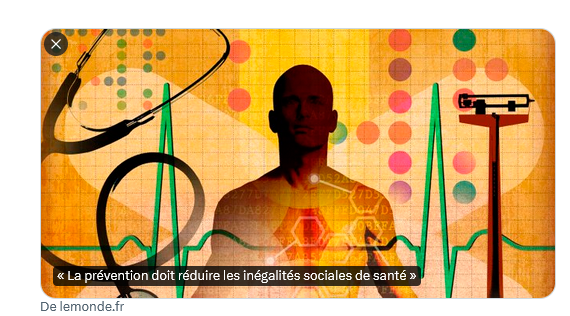 Merci au <a href="/lemondefr/">Le Monde</a> d'avoir publié ces quelques remarques sur le lien entre promotion de la santé, prévention, et inégalités. L'approche en santé communautaire, la mobilisation de la société civile, les déterminants sociaux, et notamment le logement...
lemonde.fr/idees/article/…