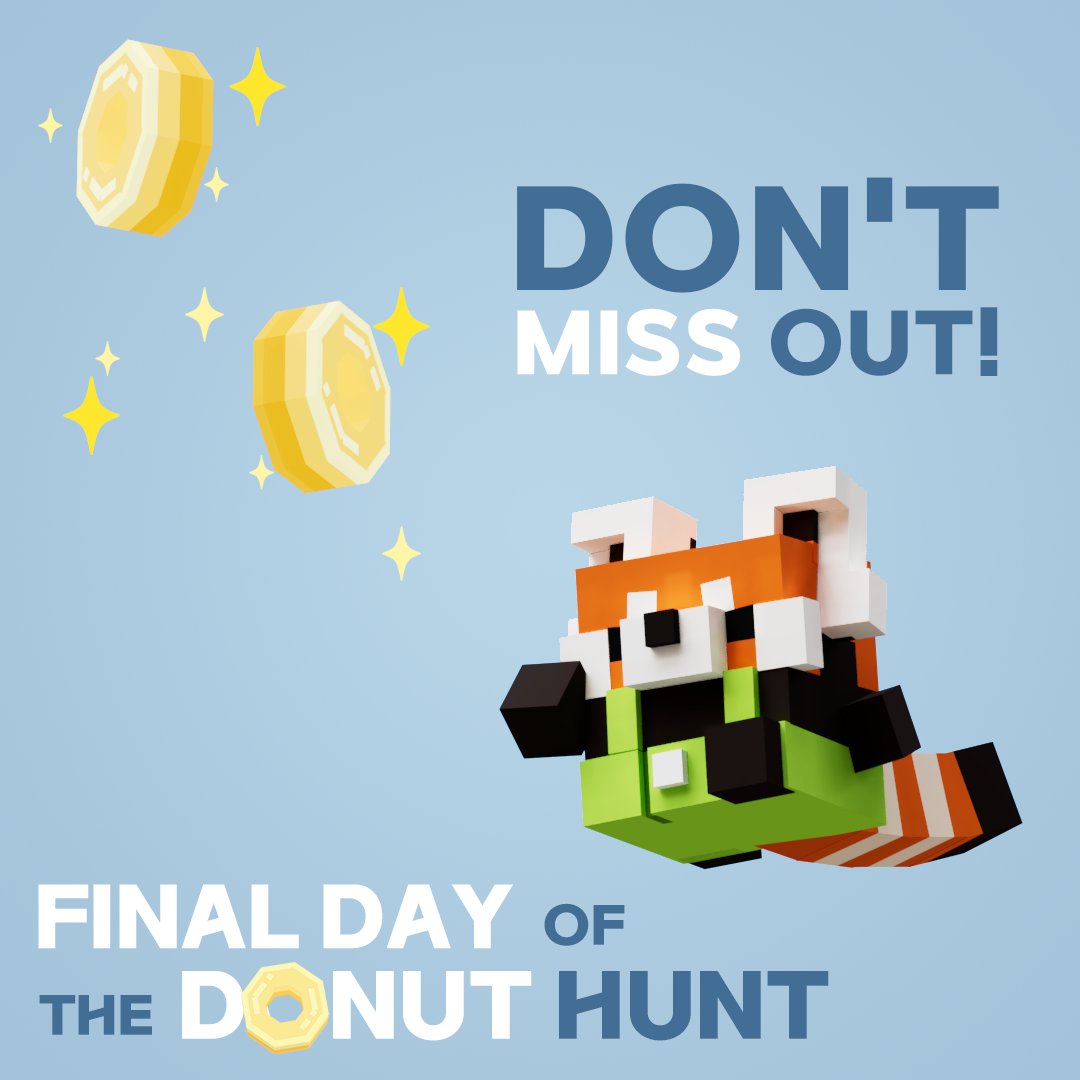 📢Join us for the last day of the event! Collect golden donuts together for a chance to win fabulous prizes!🎉 #PixelVill #thesandbox #Sandfam $sand