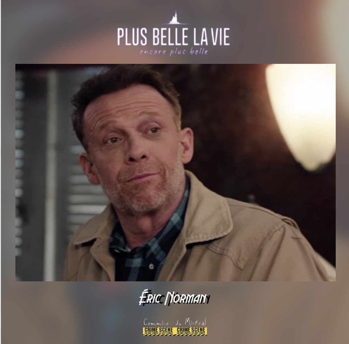 CommicoMistral's tweet photo. Bonjour, vous allez bien en ce début de semaine ? #pblvepb #episode76 #leretour 📺 rdv aujourd’hui sur TF1 , TF1 + et TFX pour le retour d’Eric Norman pour une nouvelle intrigue aux côtés de Luna et Blanche 🥳 @RegisMaynard2 #plusbellelavie #pblv https://t.co/LLFWJzMHn5