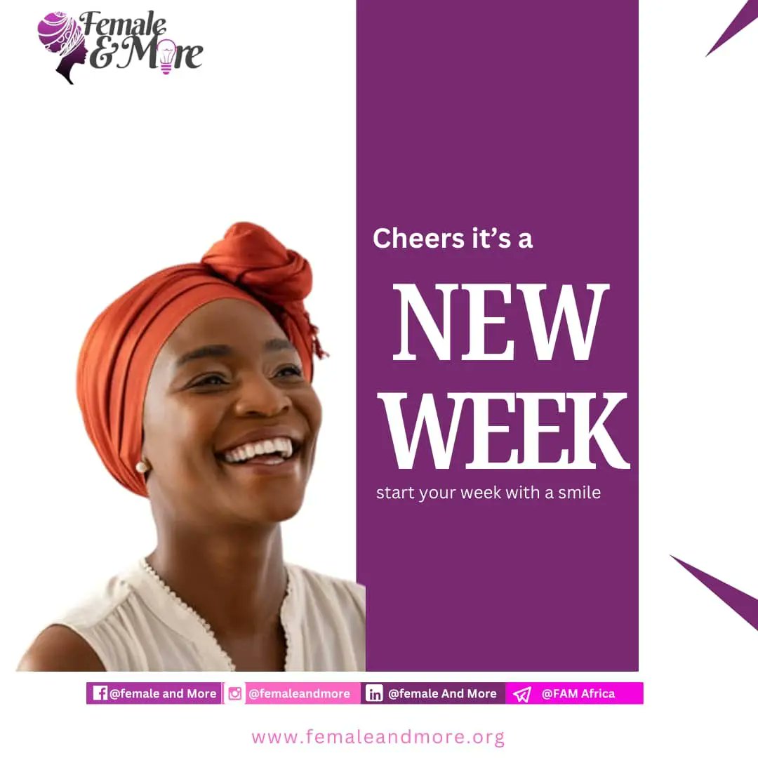 femaleandmore's tweet photo. Happy new week lovelies. Have a wonderful week. 

#FemaleandMore #winningalways https://t.co/ginG9p24tb
