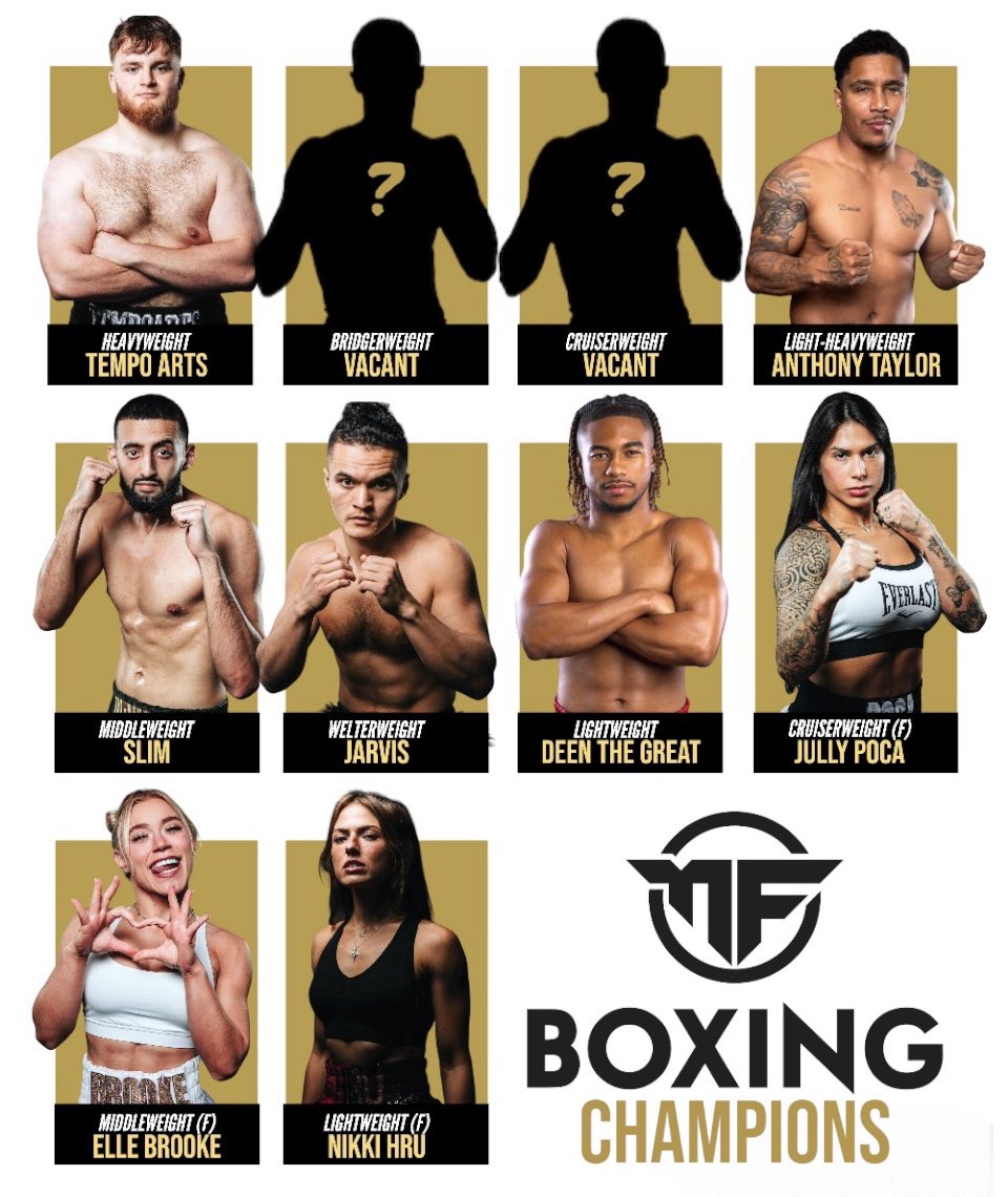 IBScene's tweet photo. Current Misfits Boxing Champions #misfitsboxing https://t.co/nadCQ1pWn9