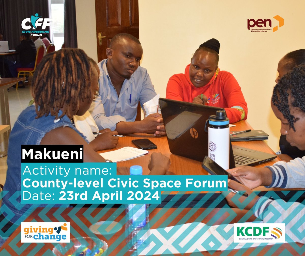 CFF will be converging the Makueni Civil Society Organisations Network as well as the members of the County Government to have discussions on the role of CSOs and the County government in ensuring good governance, transparency and accountability. #goodgovernance @KCDF