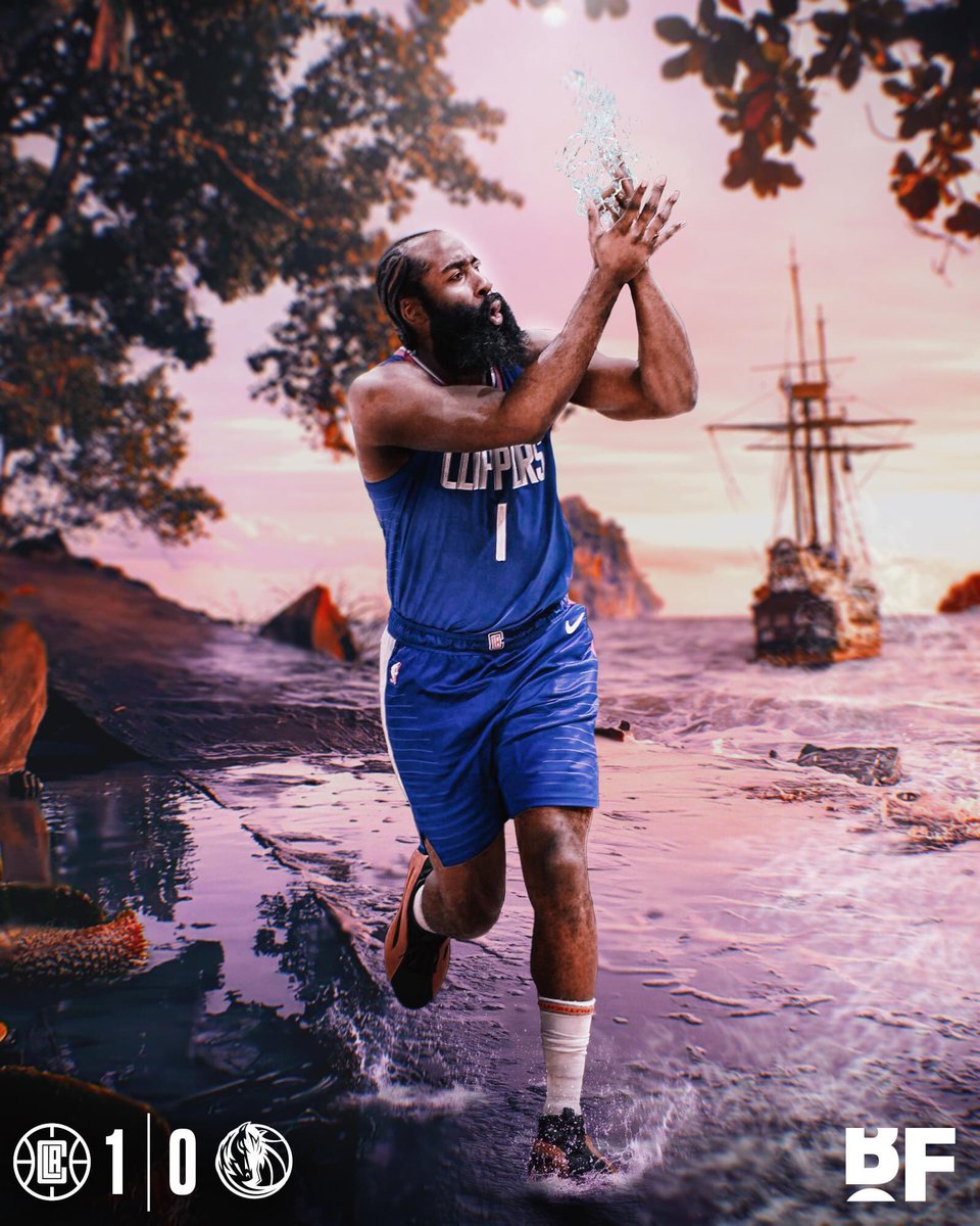 RealTimesNews1's tweet photo. James Harden with 28 PTS &amp; 8 AST as the Clippers TAKE GAME 1 with a 109-97 WIN over the Mavericks! #NBAPlayoffs https://t.co/e4C3Lv9fcL