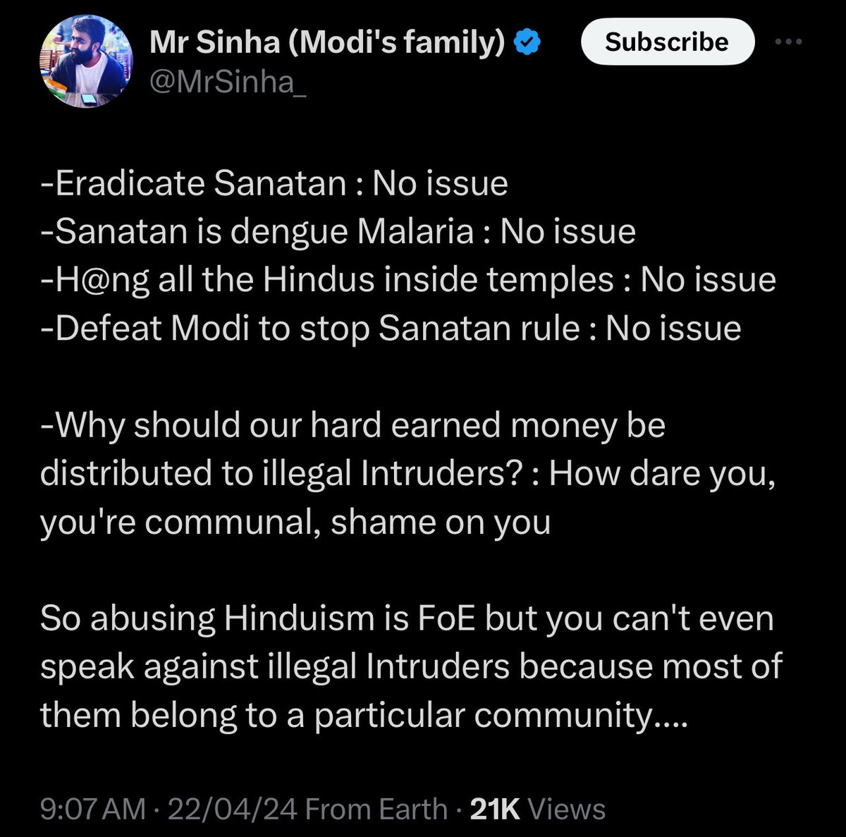 akku_akku18's tweet photo. This is the only answer to them NO OUTRAGE when they ABUSE us but if uh will call out INFILTRATORS whole ECOSYSTEM rattled 😂😂😂😂 https://t.co/9JXRqpQ7hm