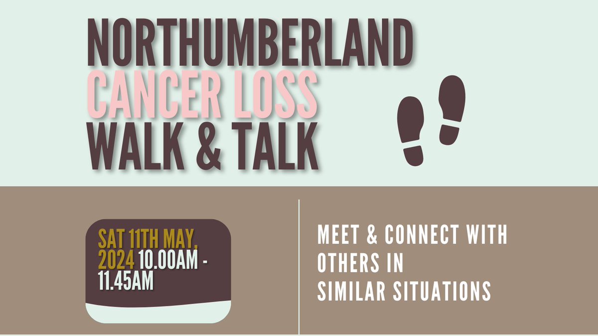Join us on Saturday 11th May 2024 for an informal walk & talk event around Druidge Bay, Northumberland, open to any adult who has lost a loved one to cancer. Simply register for this free event by clicking below: tinyurl.com/2j4uj9pr #cancerloss #cancerlosssupport #grief