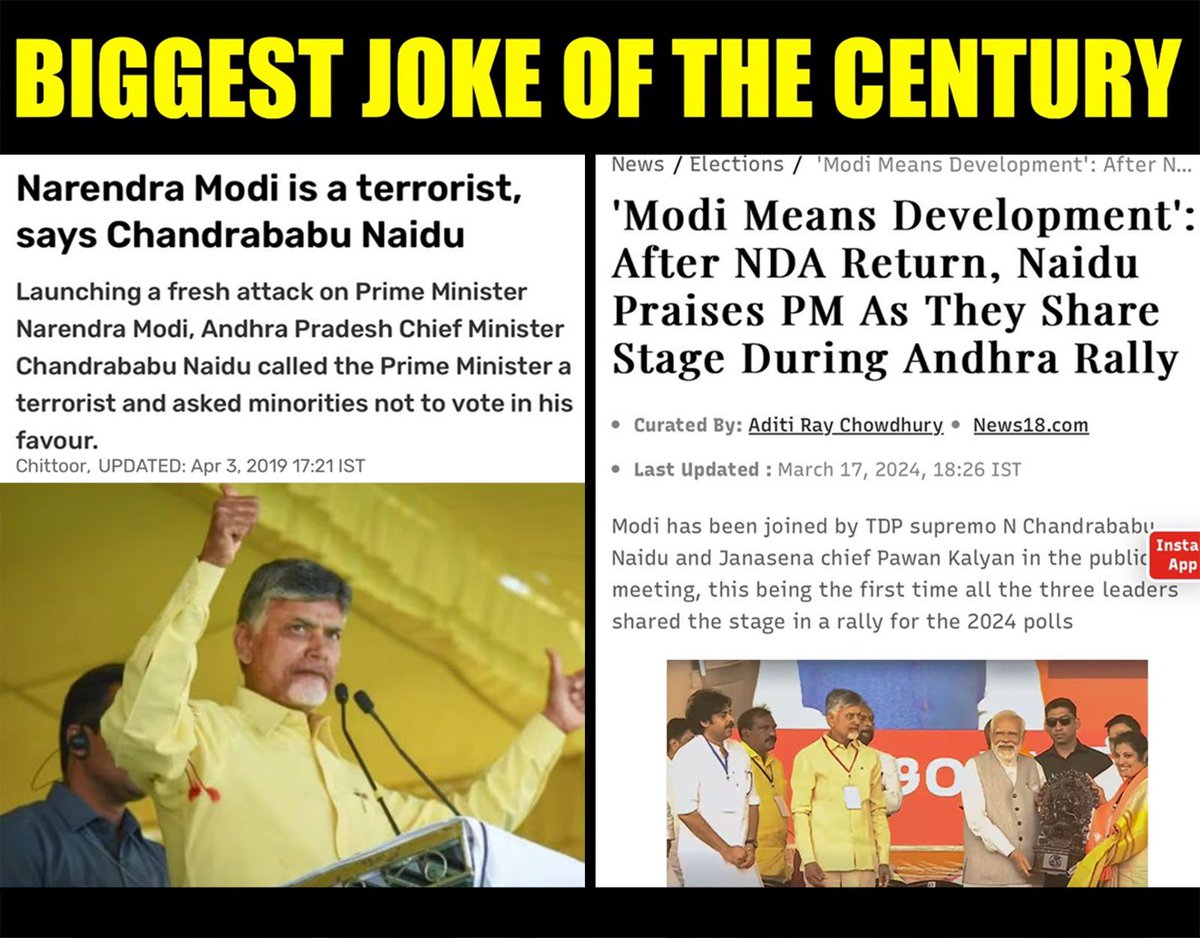 YSRCParty's tweet photo. #VisionaryBob Garu adds another talent to his resume: Jumping Jack. 

Meanwhile, in the land of sudden U-turns, #VisionaryBob Garu leaves us pondering, once called Modi Garu the Terrorist and then praised him. 

One should learn the art of flip-flopping from @ncbn; he's been excelling in it since inception.🤔