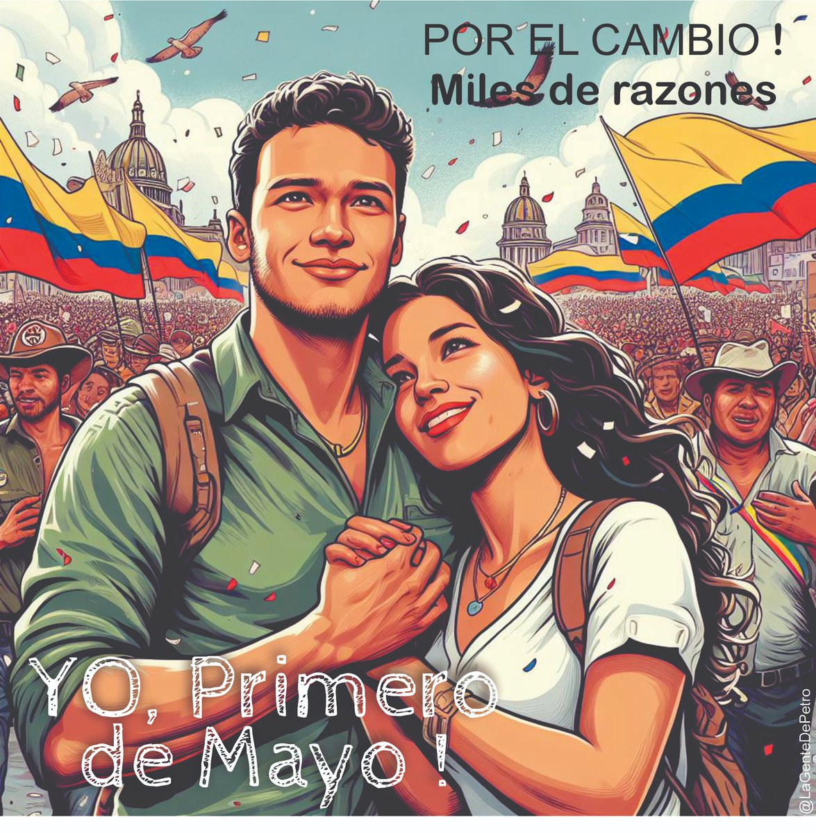 LaGenteDePetro's tweet image. Yo? de Primero el #1deMayo, vamos? si me acompañas RT y comparte ! apoyemos el cambio @petrogustavo