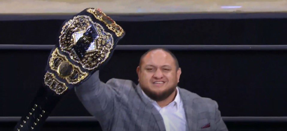 ThePrinceMagus's tweet photo. I’m so thankful I got to see my favorite wrestler on top of the world one more time.

I’m so thankful I got to see my favorite title get prestige brought to it by the man carrying it.

I’m not sad it’s over, I’m thankful it happened.

Thank you @SamoaJoe.

#AEWDynasty https://t.co/gPw6G5ehuo