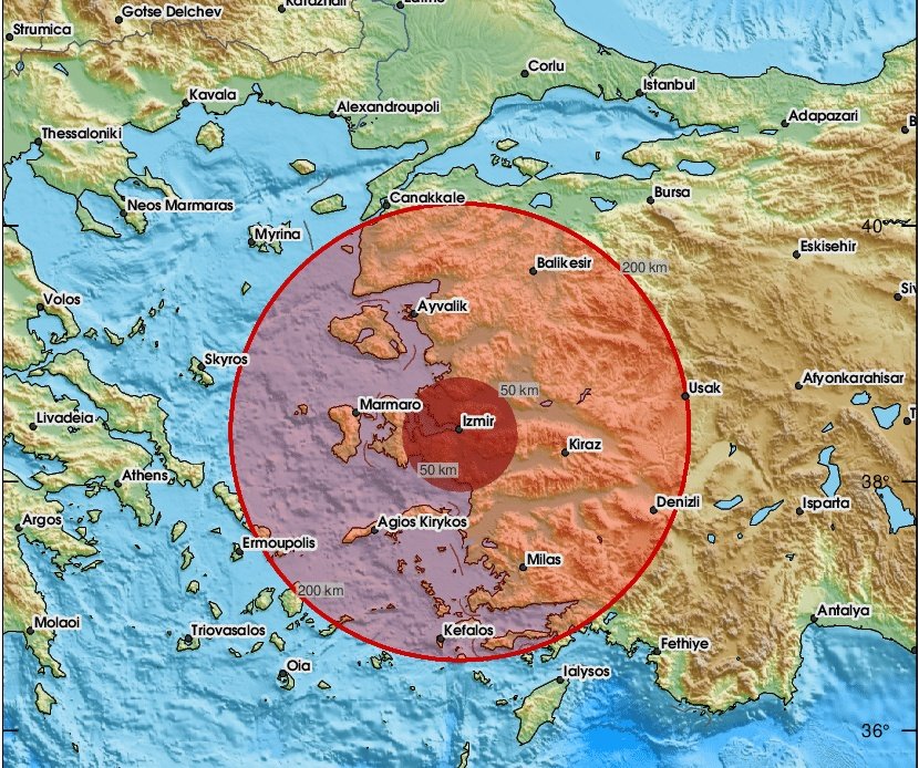 ⚠Ön Bilgi: #İzmir'de orta büyüklükte #deprem meydana geldi. Tahmini büyüklük: 4.0