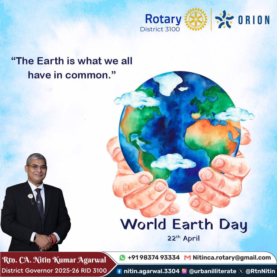 There's no amount of money, gold or diamond in this world that is more valuable than our clean environment, oceans, forests and wildlife. We only have one #Earth 🌍 and we have to start taking care of it before it is too late! #EarthDay #EarthDay2024 #EarthDayEveryDay #Rotary