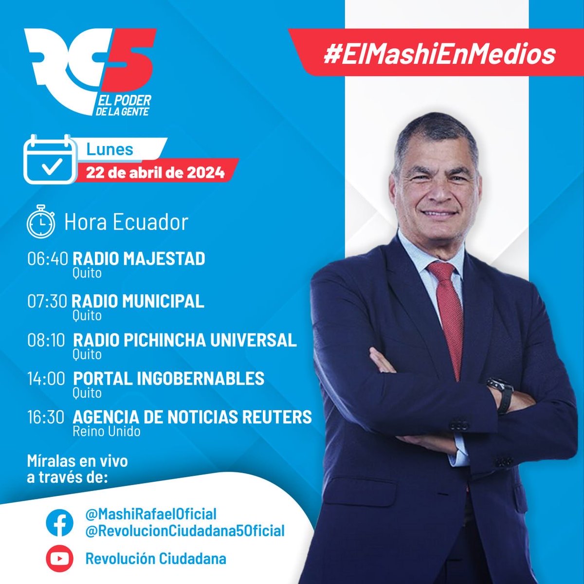 Rafael Correa (@MashiRafael) on Twitter photo 2024-04-22 04:03:28