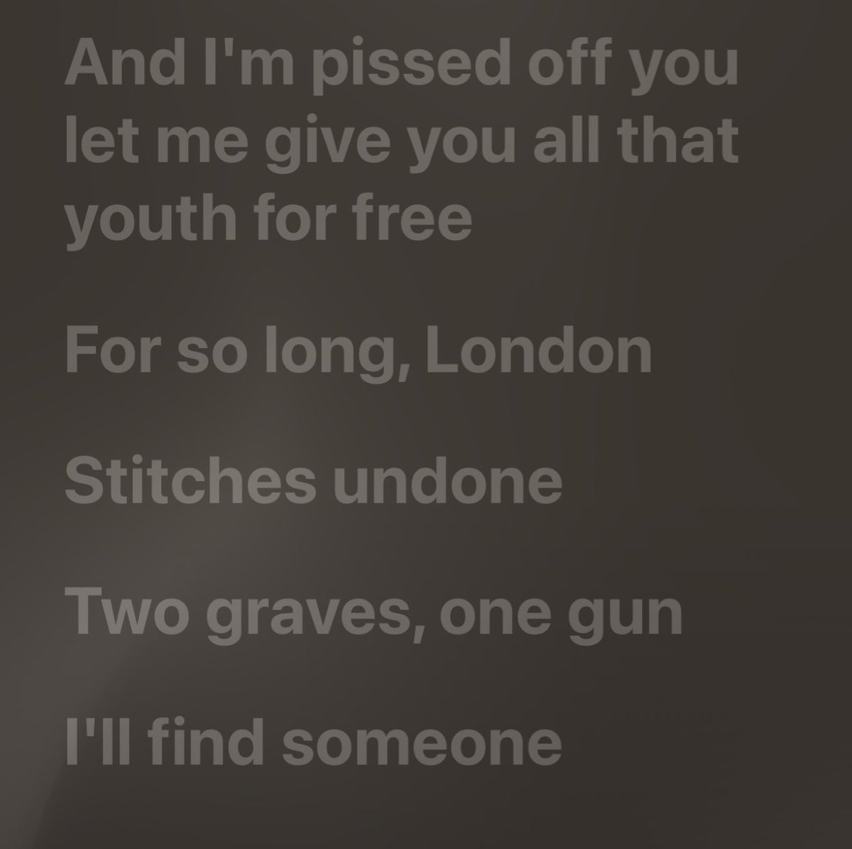 Obsessed with the dubble meaning of 'So Long, London'. We have 'so long' meaning goodbye and also how long she stayed in a sad place trying to make it work.