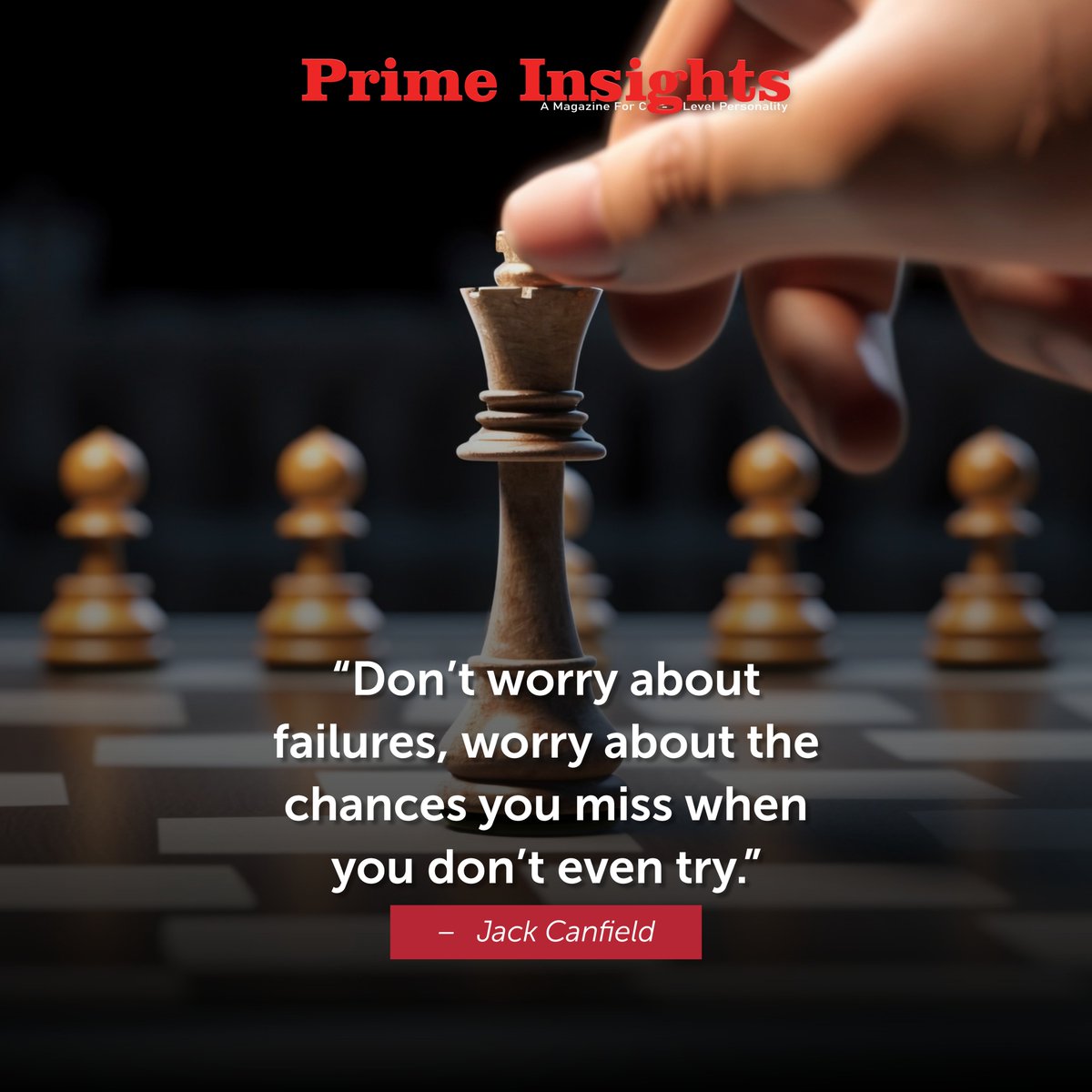 “Don’t worry about failures, worry about the chances you miss when you don’t even try.”
–  Jack Canfield

primeinsights.in

#success #quoteoftheday #quoteoftheweek #successquotes #successgoals #quotesforsuccess #inspirationalquotes #motivationalquotes #inspiringthoughts