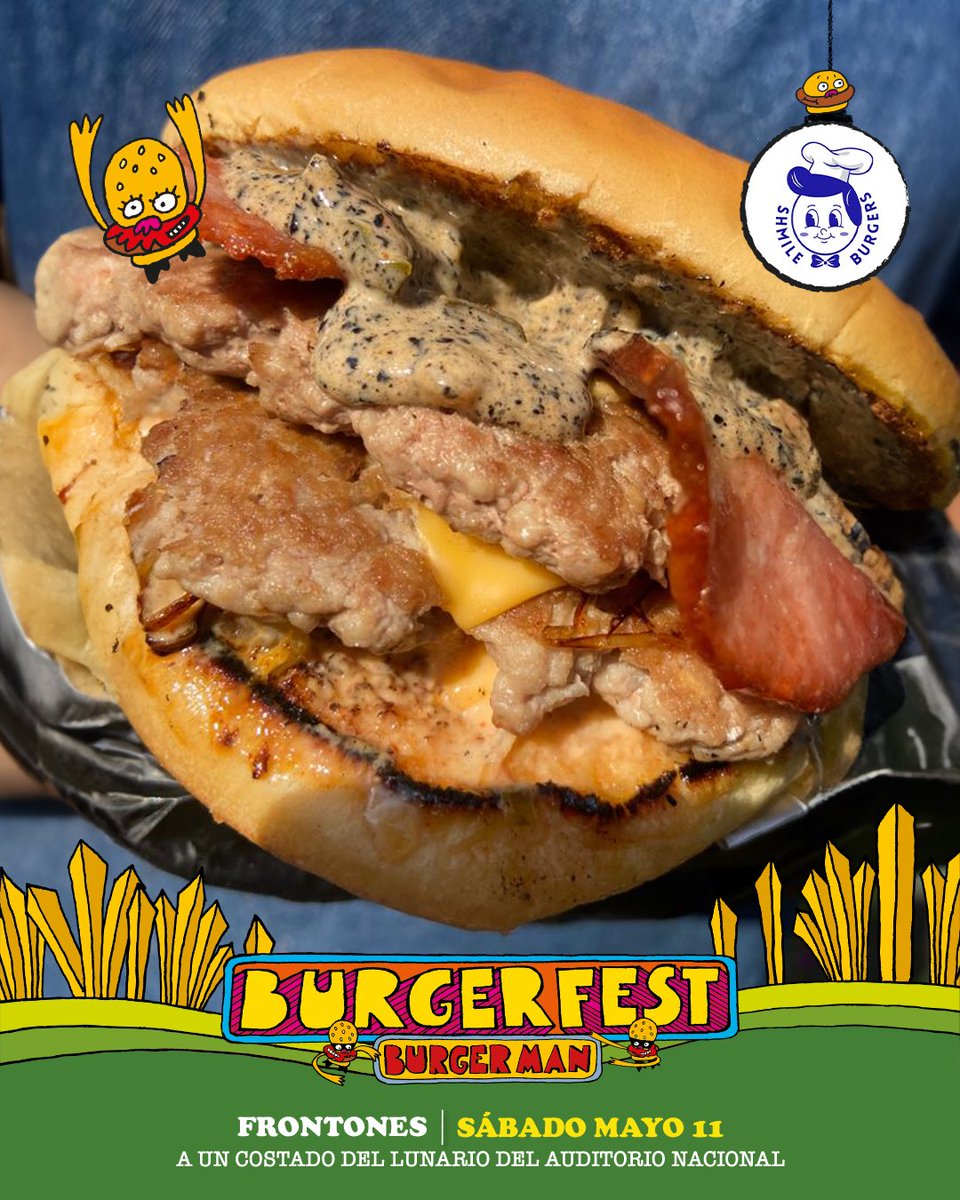 Ceniza de habanero, tocino ahumado de pecho de cerdo, 220 grs. de carne de res y aderezo shmile, ¿te atreves a probar la hamburguesa estrella de Shmile Burgers versión slider?🍔🤤

No te los pierdas el 11 de mayo en los frontones, a un costado del lunario del Auditorio Nacional.