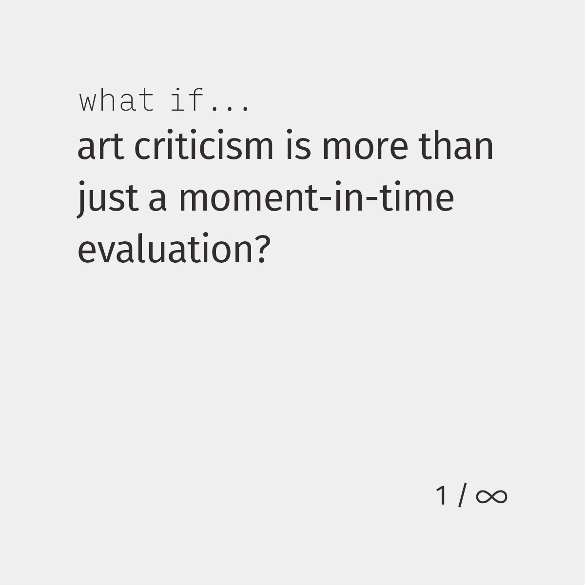 Are reviews one person’s opinion, more or less interesting at a certain point in time? Or do they contribute meaningfully to our experiences of the art they examine? Learn more: bit.ly/43BQ6u5