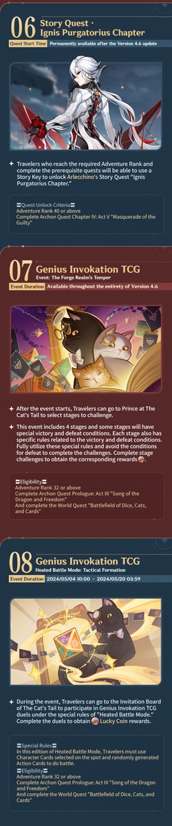 "Two Worlds Aflame, the Crimson Night Fades" Version 4.6 Events Preview - Phase I

Hello, Traveler~ Version 4.6 is coming! Let's take a look at what kind of events will be in this new Version update~

More details: hoyo.link/a1ZiFBAL

#GenshinImpact4ꓸ6 #GenshinImpact