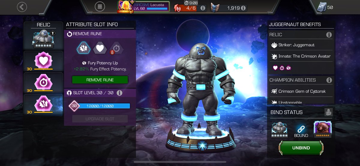 theotherla's tweet photo. @Mcoc_Ouroboros @pokemaniac72 @MarvelChampions Here is my r3 juggs. https://t.co/EqStr8iVIn