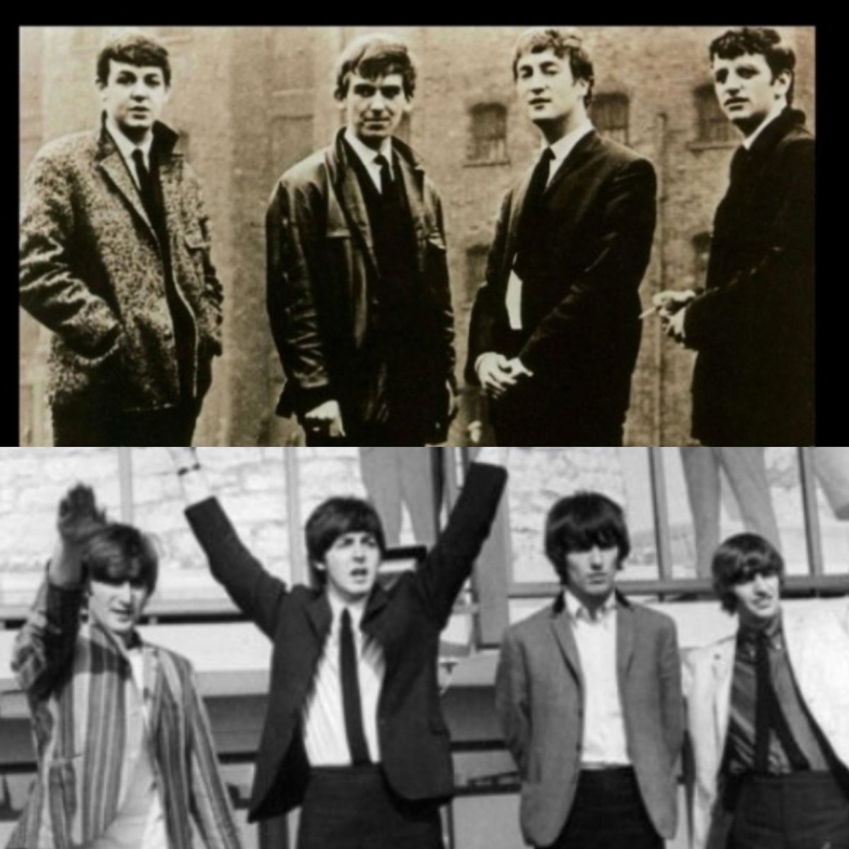 @bellfact The last album to feature The Beatles was A Hard Day's Night, which they weren't alive to see the release of because it also features tracks recorded by their imposter replacements.