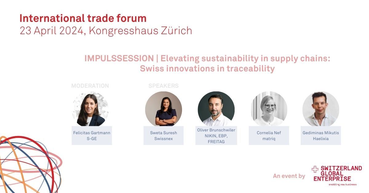 Dr Swetha Suresh, our Head of Innovation, is in Switzerland. On 23 April, she'll be discussing successful #collaborations between Swiss & Indian #innovation #ecosystems, current challenges & our #sustainability initiatives at the @SGE International Trade Forum. Connect with her!
