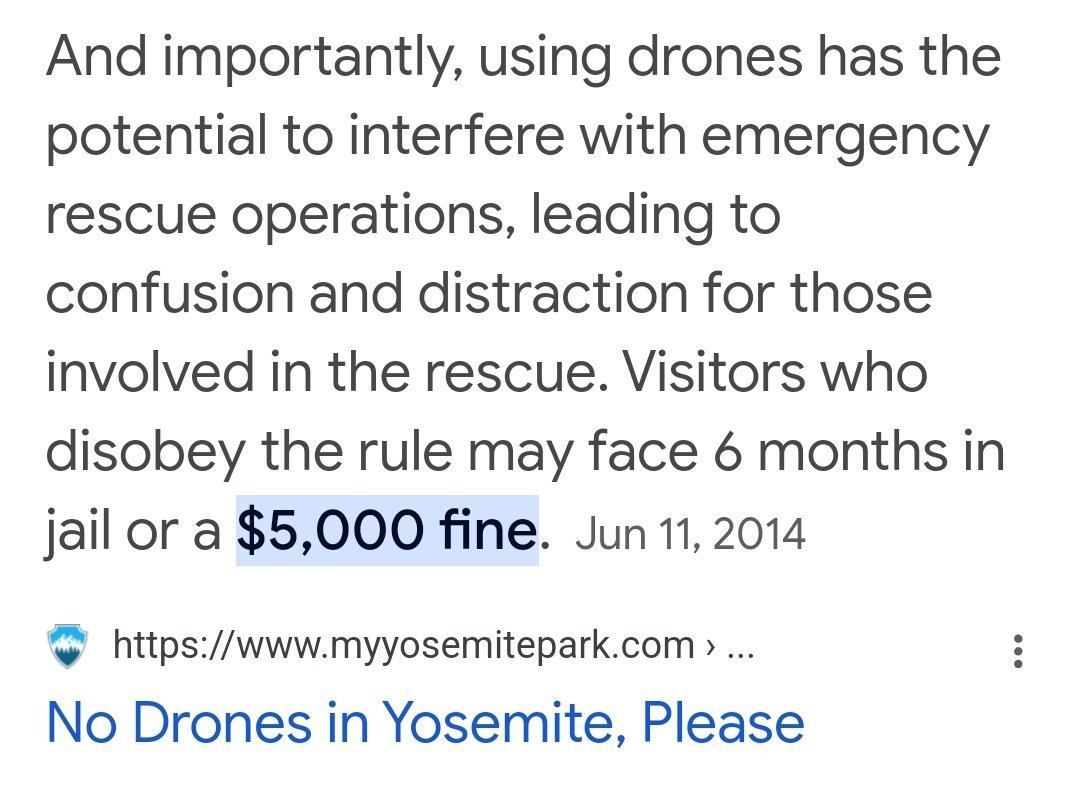 A $5k fine and 6 months in jail for flying a drone in Yosemite. 

$250 fine & no time at all,  to torture an animal. 😡🤬 

#Wyoming #CodyRoberts #GreenRiverBar #BoycottWyoming