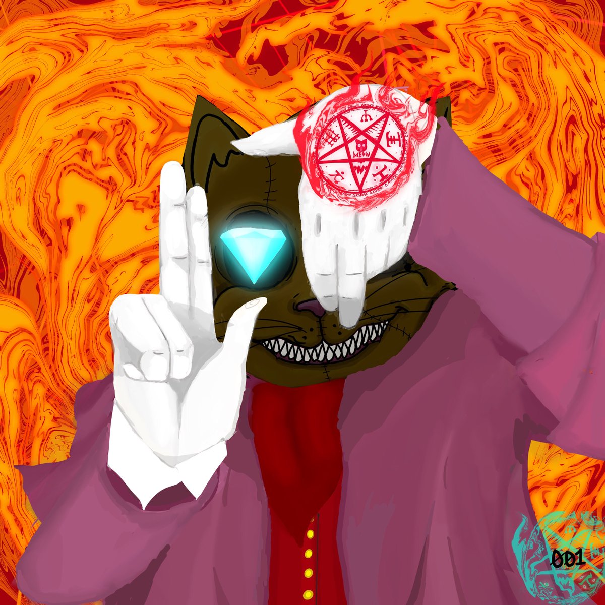 Oldie - “Catarax”

Bonus points if you name the reference for this piece. 

Correct answers win a #WAXNFT reward 🐱