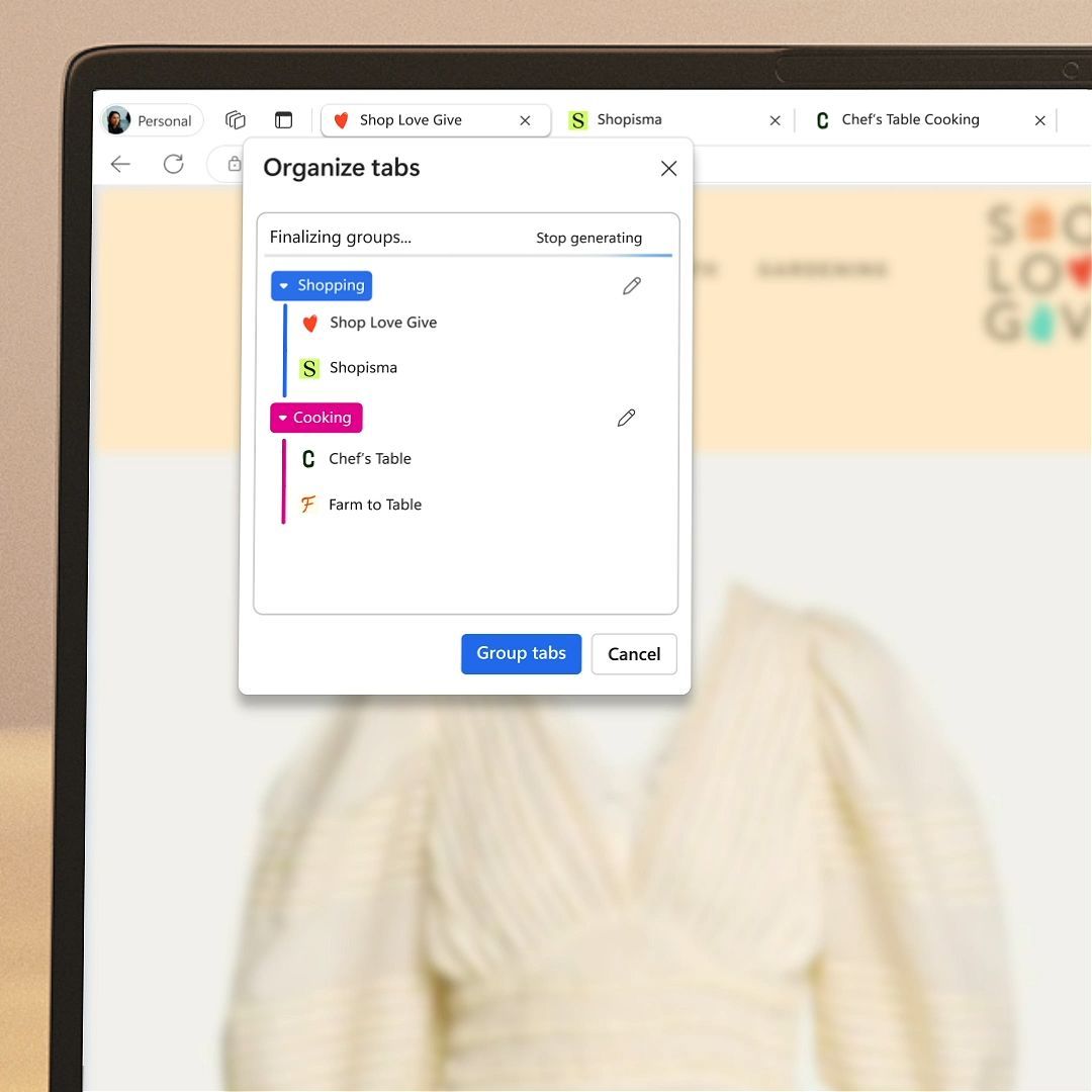 ⭐ NEW in #Microsoft #Edge 💫Organise tabs💫 Save time when organising your tabs in Microsoft Edge. Automatically create Tab groups based on tab similarity with the assistance of AI. Great way to stay organised and save time!⌚ #MicrosoftEdu