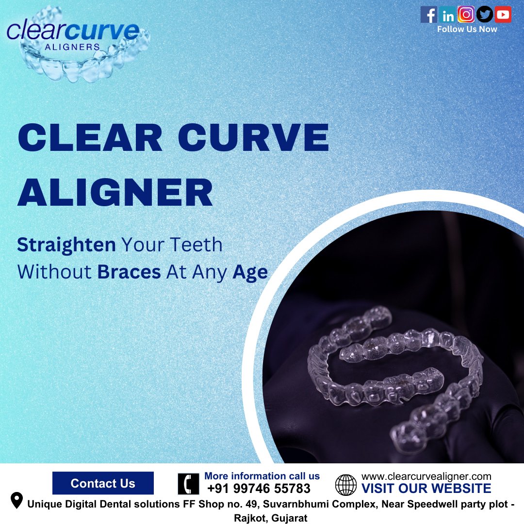 Get that perfect smile with #ClearCurveAligner. Say goodbye to braces and hello to confidence!

#clearcurvealigner #teethstraightening #invisiblebraces #smileconfidence #clearaligners #orthodontics #adultbraces #teethgoals #smilemakeover #dentalcare #clearbraces  #aligners