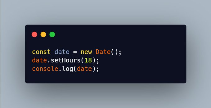 JavaScript Date Set Methods🔥 Open this🧵 - Thread from Shefali @Shefali ...
