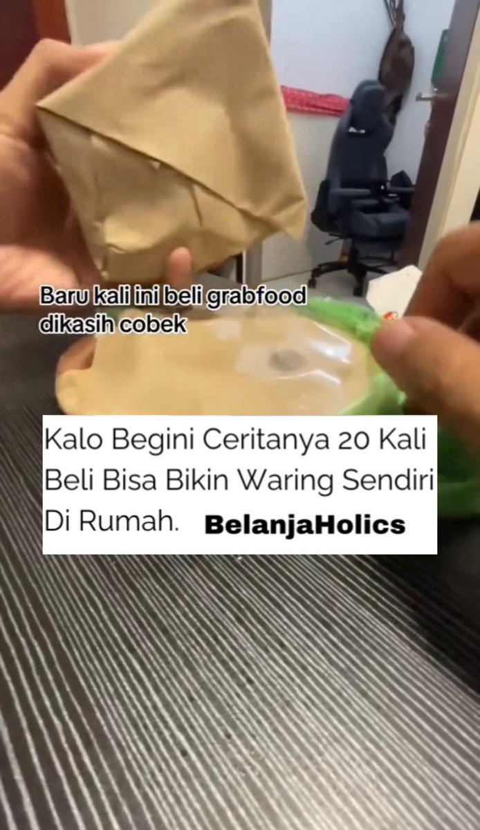 Seorang Pria Bagikan Dirinya Saat Beli Di Grabfood Dapat Bonus Cobek a thread