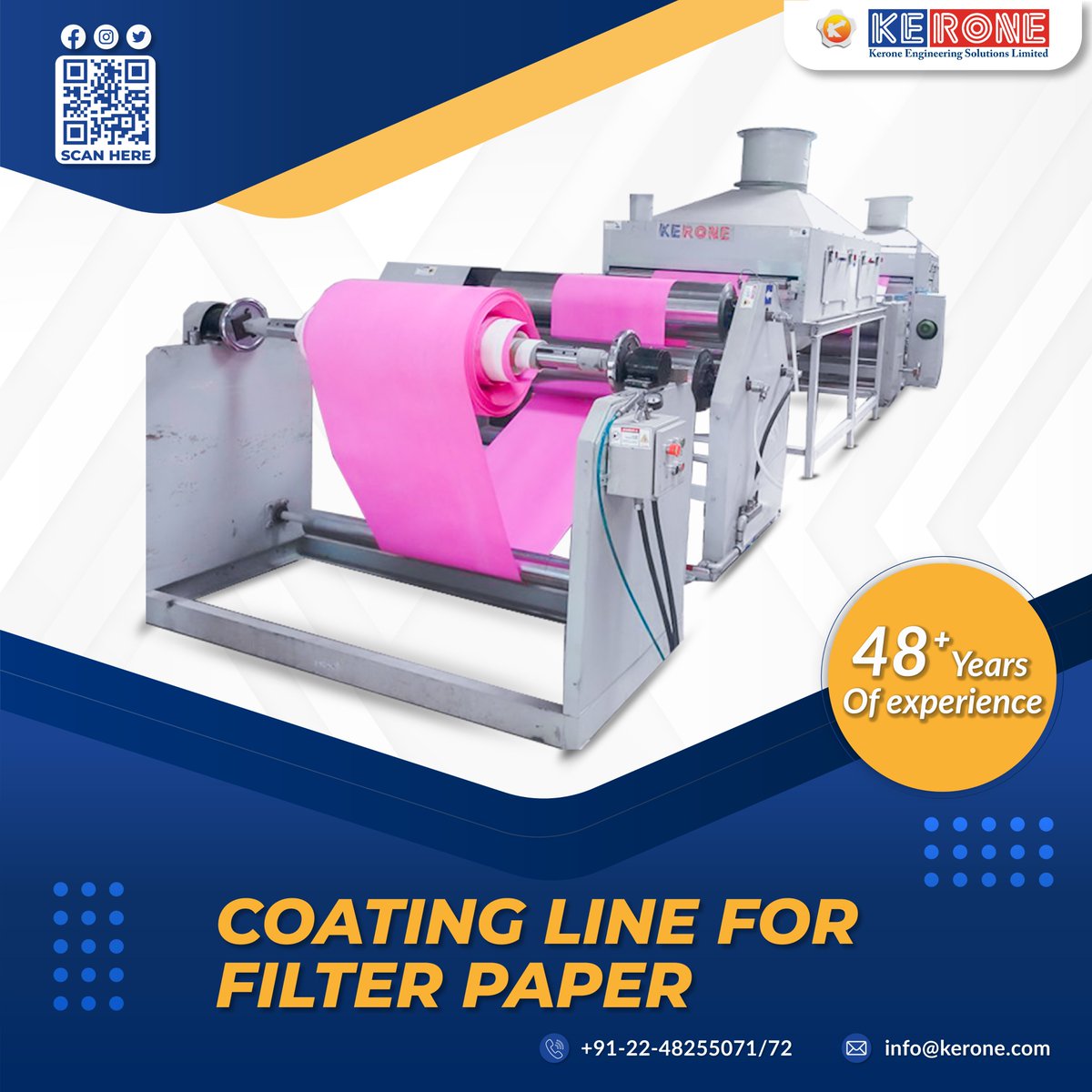 keroneltd's tweet photo. A coating line or coating plant typically refers to an industrial setup designed for applying coatings on various materials such as metal, plastic, paper, or fabric. Coatings can serve several purpose including corrosion resistance
https://t.co/JAe5xq29Mw
#Kerone #Coatingmachine https://t.co/w6MOBCfkwa