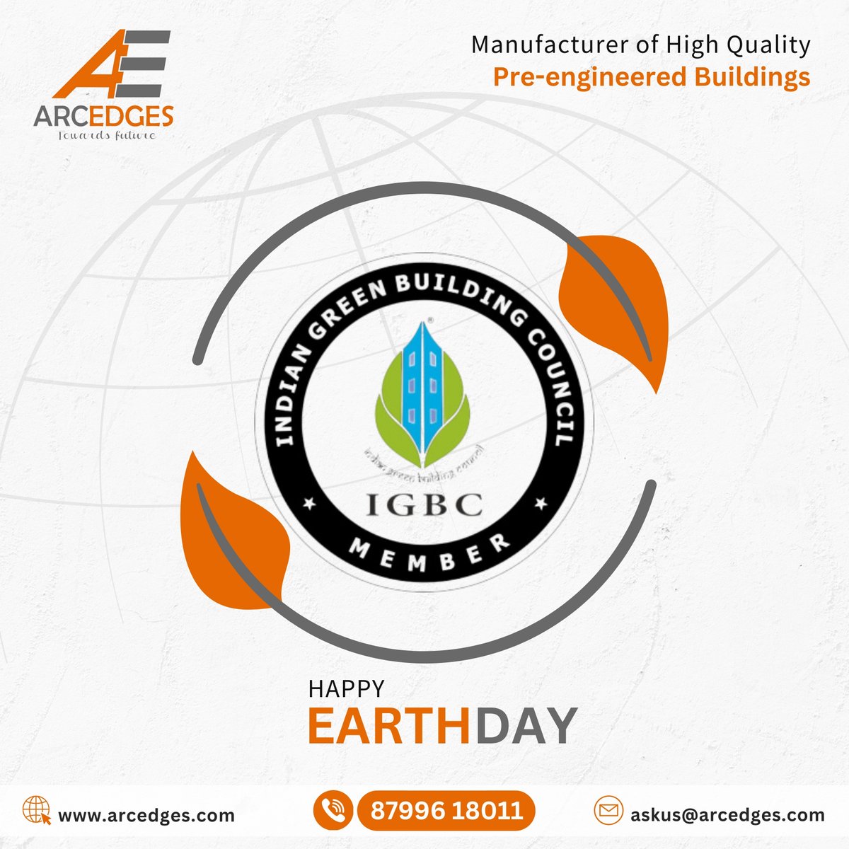 Happy Earth Day!  Let's celebrate the beauty of our planet and commit to protecting it for future generations. 
#EarthDay  #ProtectOurPlanet #GoGreen 
#arcedges #proudarcedgions #towardsfuture
#peb
#preengineeredbuildings
#steelbuildings
#prefabconstruction
#buildingsolutions