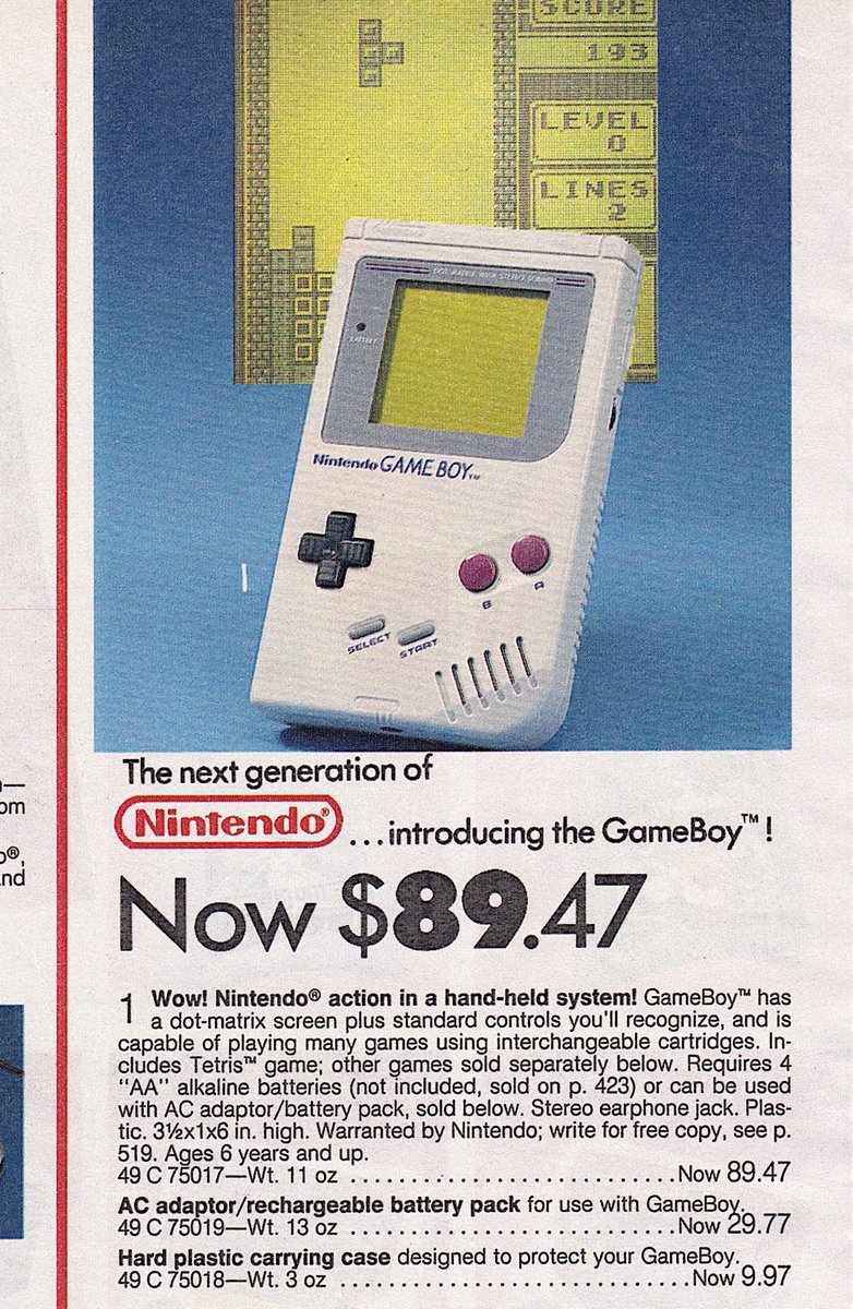 On April 21, 1989, Nintendo released its handheld game console, Game Boy