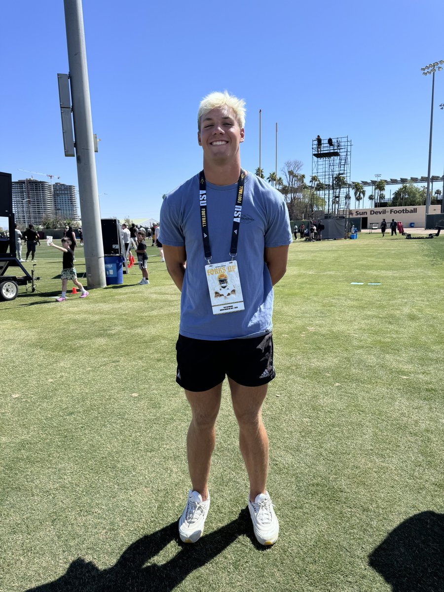 ASU Spring Practice Last week some of AZs top talent showed up by the bus loads!! ‘26 QB Tait Reynolds the multi sport rocket launcher from Queen Creek was at Elite 11 earlier this spring and left an impression competing with some of the top QBs in the country.. His recruiting