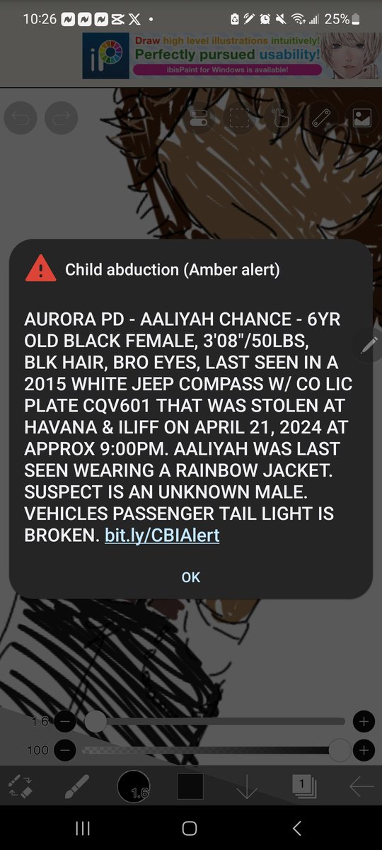 Just got an amber alert