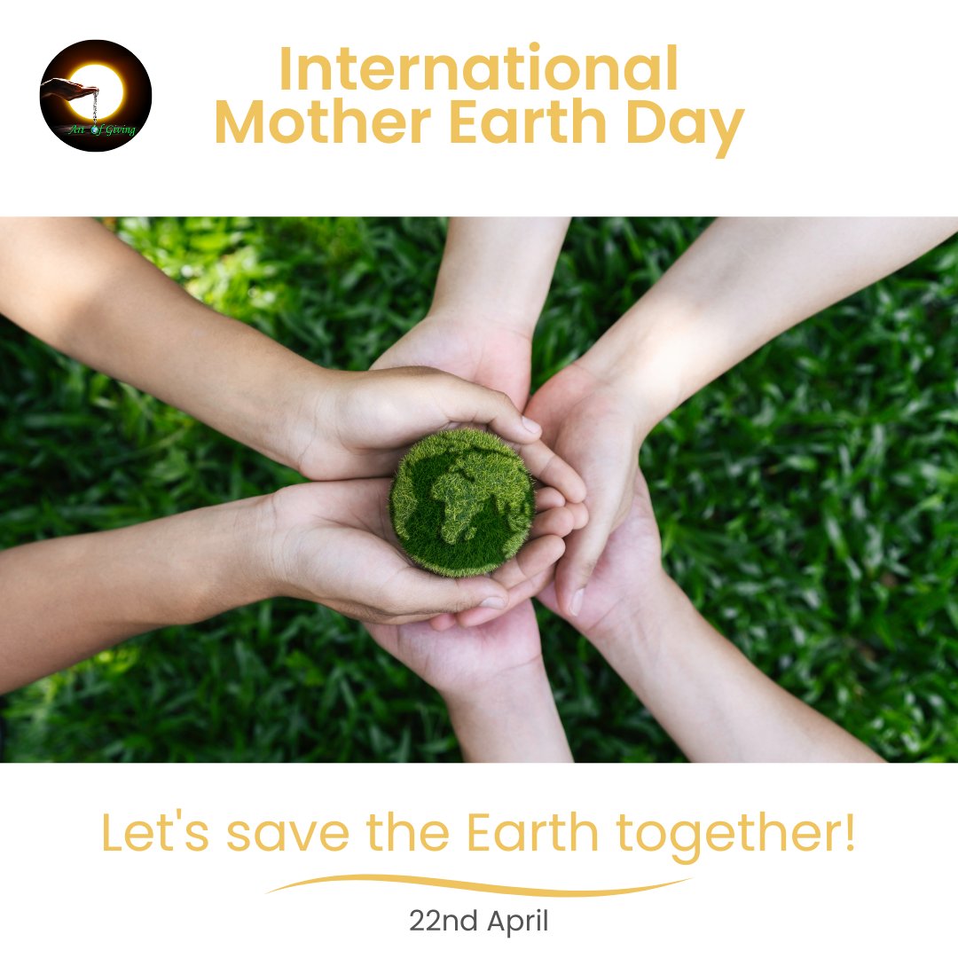 Happy International Mother Earth Day from #ArtOfGiving! Today, let's honour and protect our planet, our home. Let's pledge to nurture and sustain Mother Earth for future generations. Together, we can make a positive impact and create a more sustainable world.
.
.
.
.
.
.…