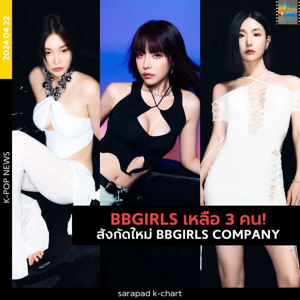 [NEWS] #BBGIRLS จะเดินหน้ากิจกรรมต่อภายใต้ชื่อบริษัท BBGIRLS COMPANY ซึ่งจะดูแลโดยค่าย GLG (ค่ายต้นสังกัด H1-KEY) ดำเนินการต่อด้วยสมาชิก 3 คน คือ มินยอง อึนจี และ ยูนา ส่วนยูจอง ได้ตัดสินใจยุติกิจกรรมกับทางวง

#BraveGirls