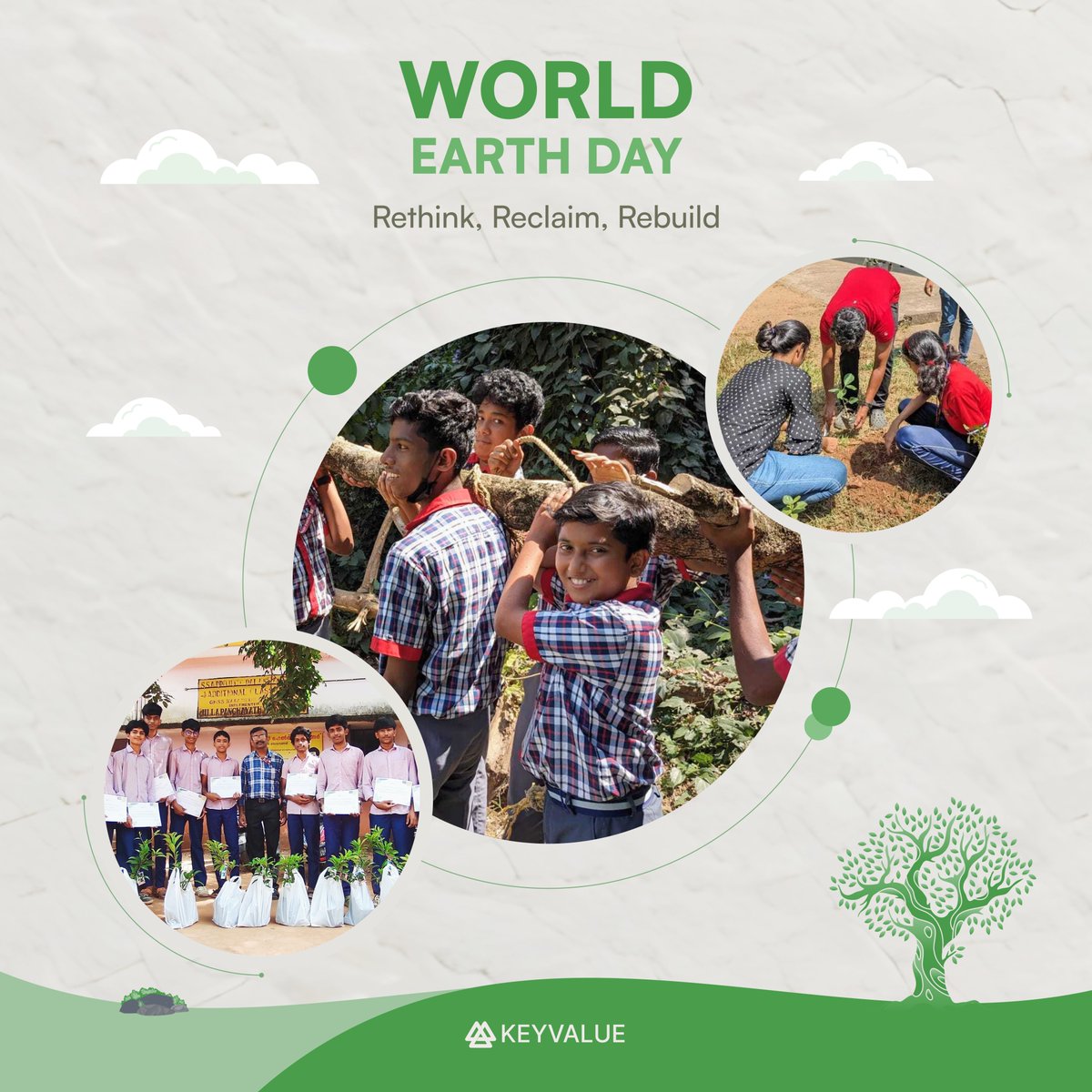 KeyValueSystems's tweet image. It’s time we rethink our actions, reclaim our home, and rebuild our planet.
Planting fruit gardens on school grounds and distributing jute bags, is our way of contributing to building a greener earth. What’s yours?

#EarthDay #GoGreen #SaveThePlanet #KeyValueSystems