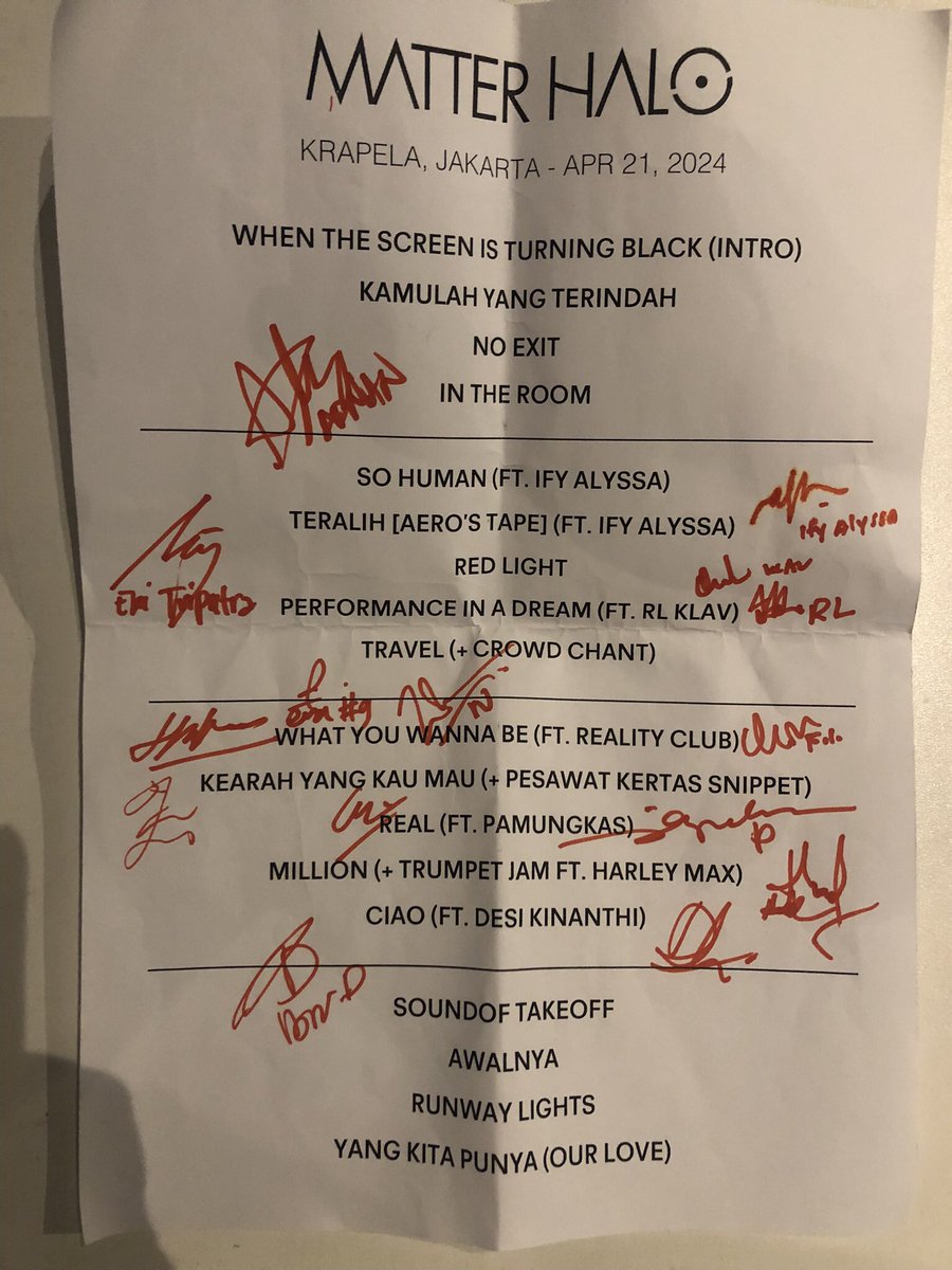 Yesterday’s <a href="/matterhalo/">Matter Halo</a> at Krapela setlist. A fun night of bonhomie and good vibes. Playlist here: open.spotify.com/playlist/5qiH8…