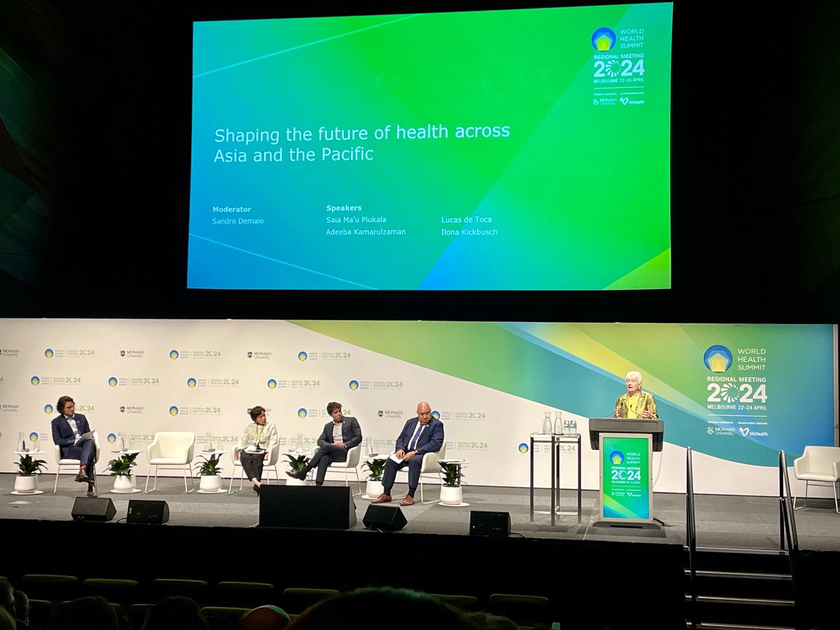 There are divisions over some rights to health around the world, making it difficult to negotiate over these, but “In terms of health as a human right, there must not be a compromise” - 👏 @IlonaKickbusch #WHSMelbourne2024