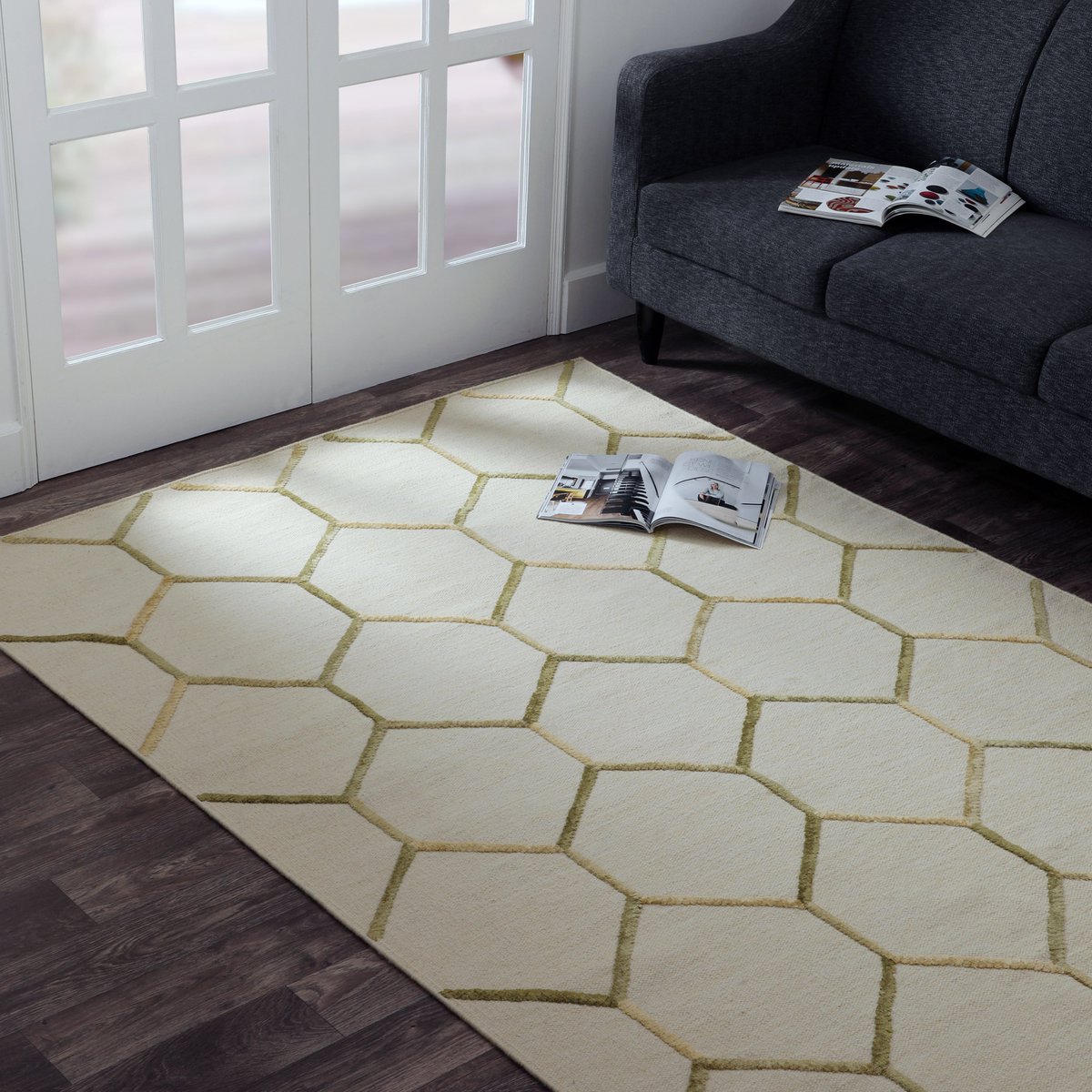 Khema 2 from the Kea Collection is enriched by the naturally occurring honeycombs built by honey bees. The design has been adapted to contemporary tastes & elegantly presented in subtle shades. Enquire Now 👉 bit.ly/44qa1wt #matthebasics #homedecor #rug #rugs #arearug