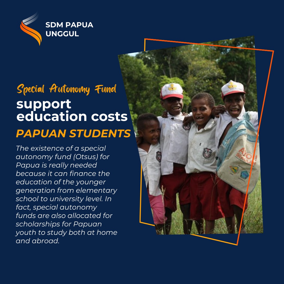 Special autonomy fund support education costs Papuan student. 
#Papua #PapuaIndonesia #Otsus #OtsusPapua #SDMPapua